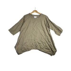 Heart's Desire by‎ Mary Grace Linen Lagenlook Tunic size Small Brown